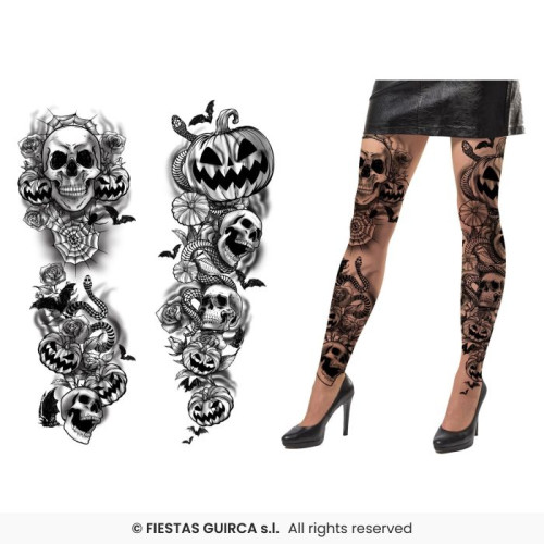 COLLANTS TATOUAGE GOTHIQUE