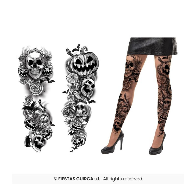 COLLANTS TATOUAGE GOTHIQUE