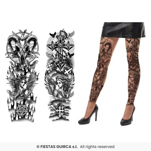 COLLANTS TATOUAGE SATANIQUE
