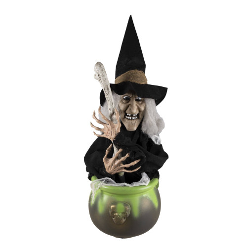 SORCIÈRE AVEC CHAUDRON - 40CM