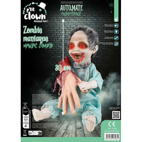ZOMBIE MANIAQUE AVEC MAIN ARRACHE
