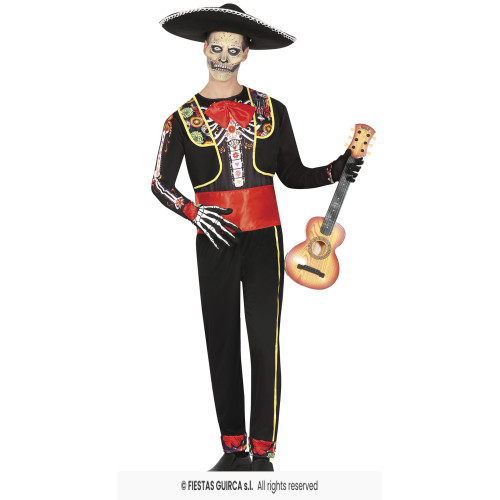 COSTUME MARIACHI SKELETON M