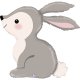 BALLON ALU LAPIN 91 cm