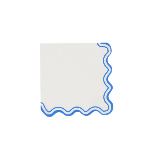 10 SERVIETTES MIX&MATCH BLEU/BLANC