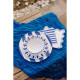 10 SERVIETTES MIX&MATCH BLEU/BLANC