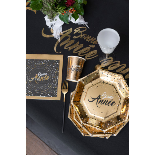 10 GOBELETS REVEILLON OR