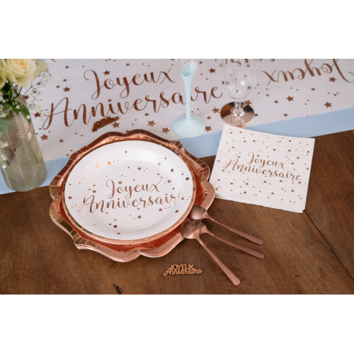 10 SERV. JOYEUX ANNIV ROSE GOLD