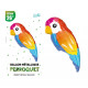 BALLON METALLIQUE PERROQUET