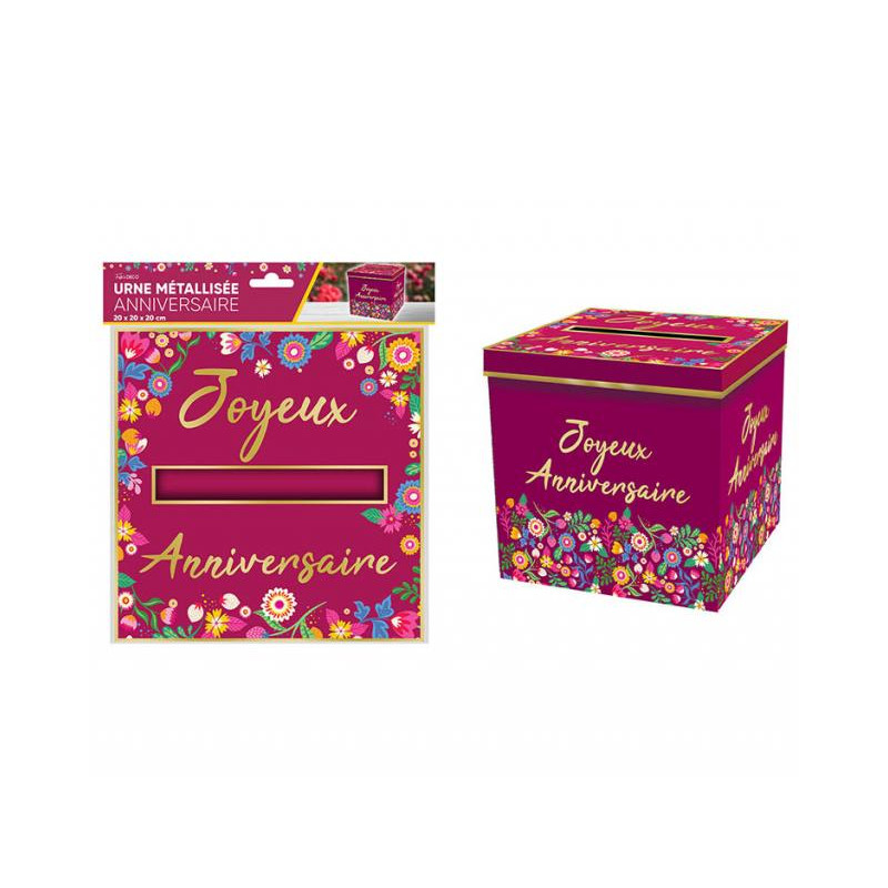 URNE ANNIVERSAIRE FLORAL