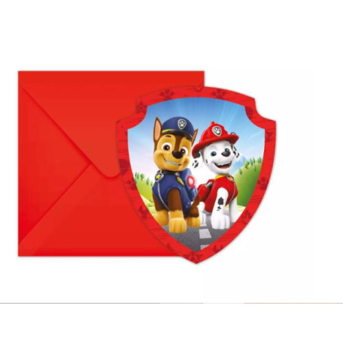6 CARTES D INVITATION PAT PATROUILLE