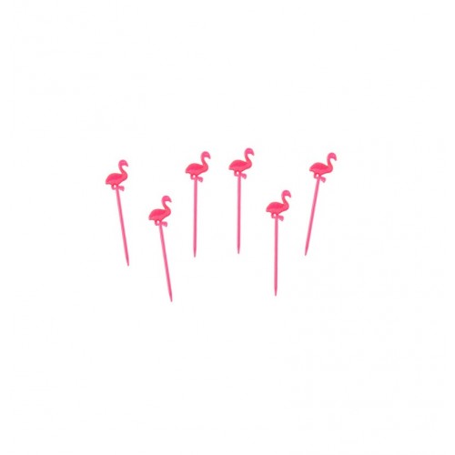 20 PICS FLAMANTS PP ROSE 8CM