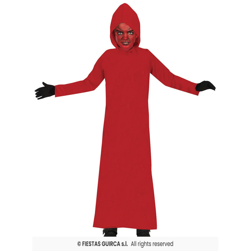 TUNIQUE ROUGE AVEC CAPUCHE 10/12 ANS