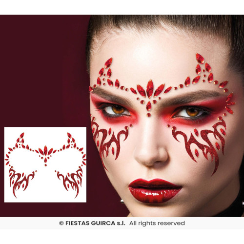 BIJOUX VISAGE ADHÉSIFS DEMON