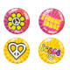 SET DE 4 BROCHES HIPPIE