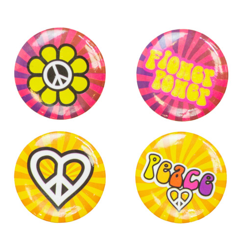 SET DE 4 BROCHES HIPPIE