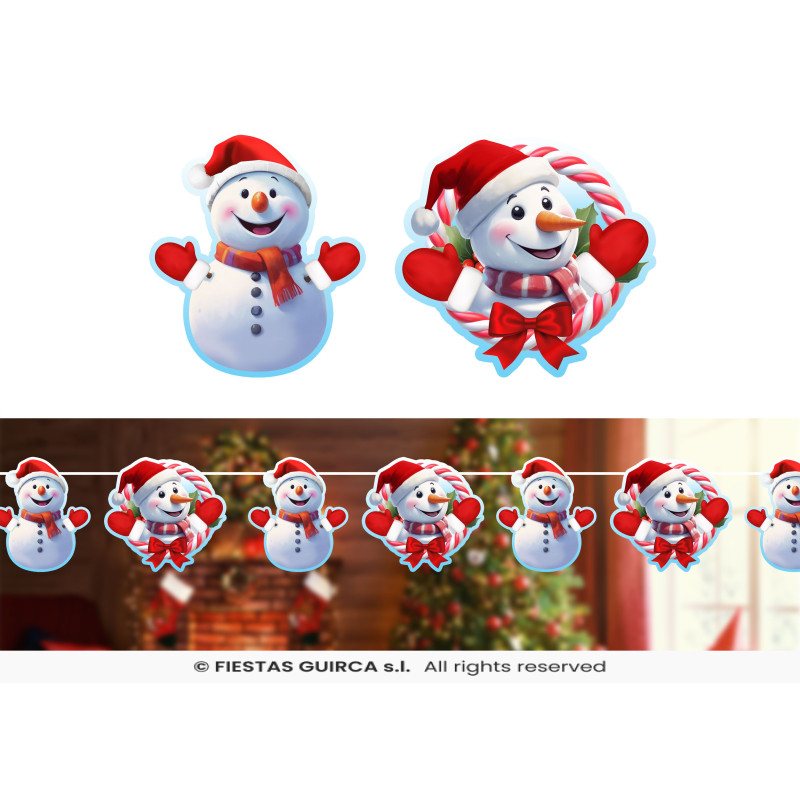 GUIRLANDE BONHOMME DE NEIGE 3M