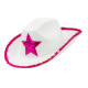 CHAPEAU FETE BLANC AVEC ETOILE