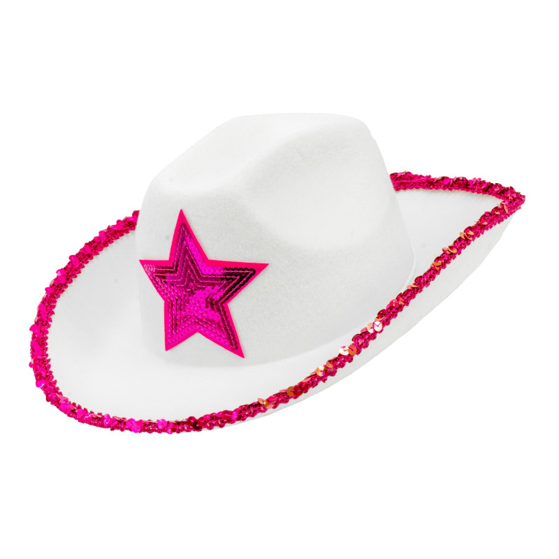 CHAPEAU FETE BLANC AVEC ETOILE