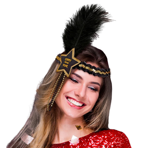 TOUR DE TÊTE SEQUINS HAPPY NEW YEAR