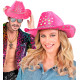 CHAPEAU COWBOY DIAMANTS ROSES