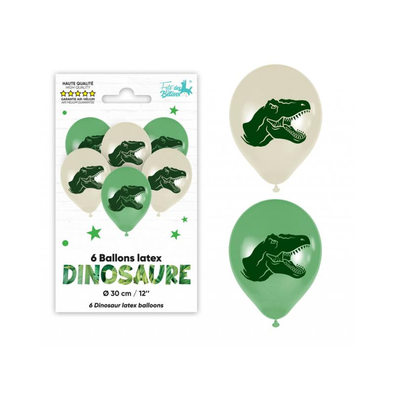 SACHET DE BALLONS X6 DINOSAURE