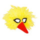 MASQUE D'OISEAU A PLUMES JAUNE