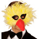 MASQUE D'OISEAU A PLUMES JAUNE