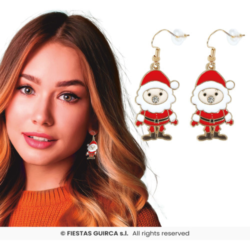 BOUCLES D'OREILLES PERE NOEL