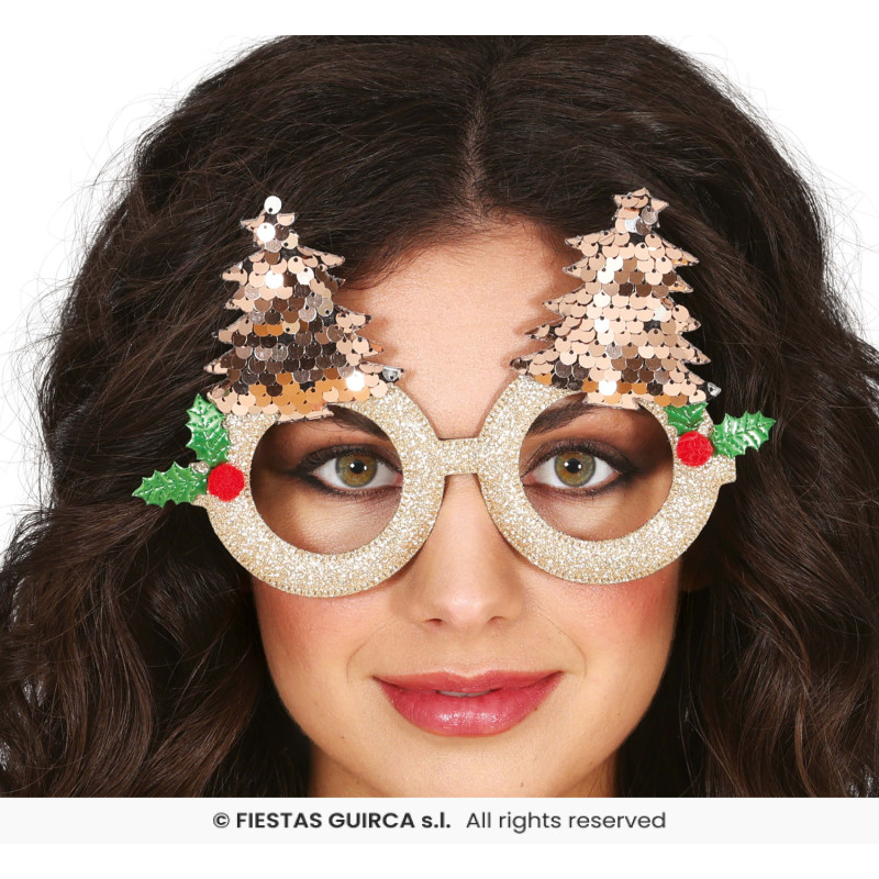 LUNETTES AVEC SAPINS DORÉS