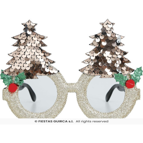 LUNETTES AVEC SAPINS DORÉS