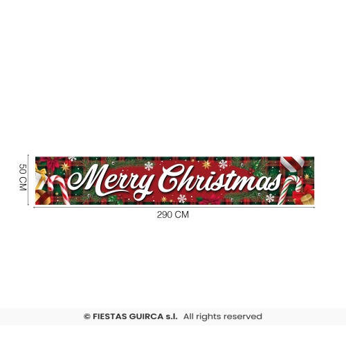 PANNEAU "MERRY CHRISTMAS" TISSU