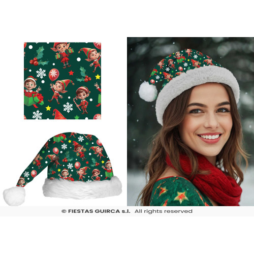 CHAPEAU IMPRIMÉ NOËL