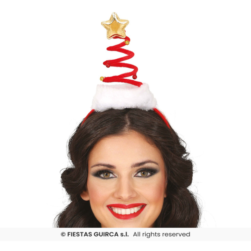 SERRE-TÊTE BONNET DE NOËL SPIRALE