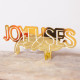 DECO JOYEUSES FETES PLEXI BLANC ET OR