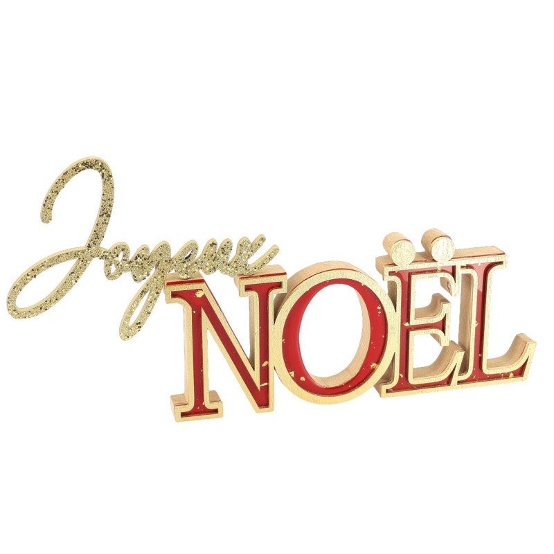 DECO JOYEUX NOEL BOIS LAQUE