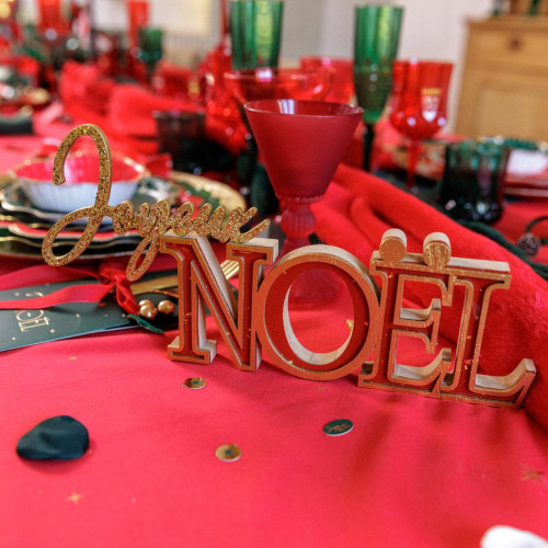 DECO JOYEUX NOEL BOIS LAQUE