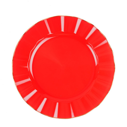 6 ASSIETTES PLAST.ROUGE
