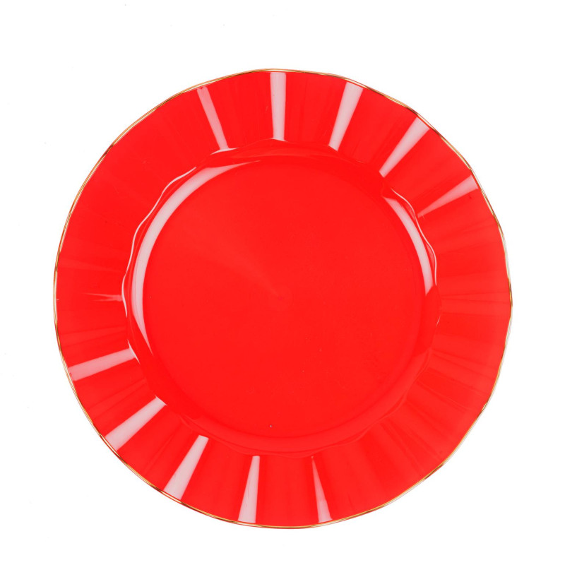 6 ASSIETTES PM PLAST.ROUGE