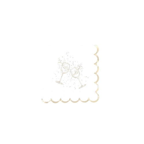 20 SERVIETTES COCKTAIL BUBBLES