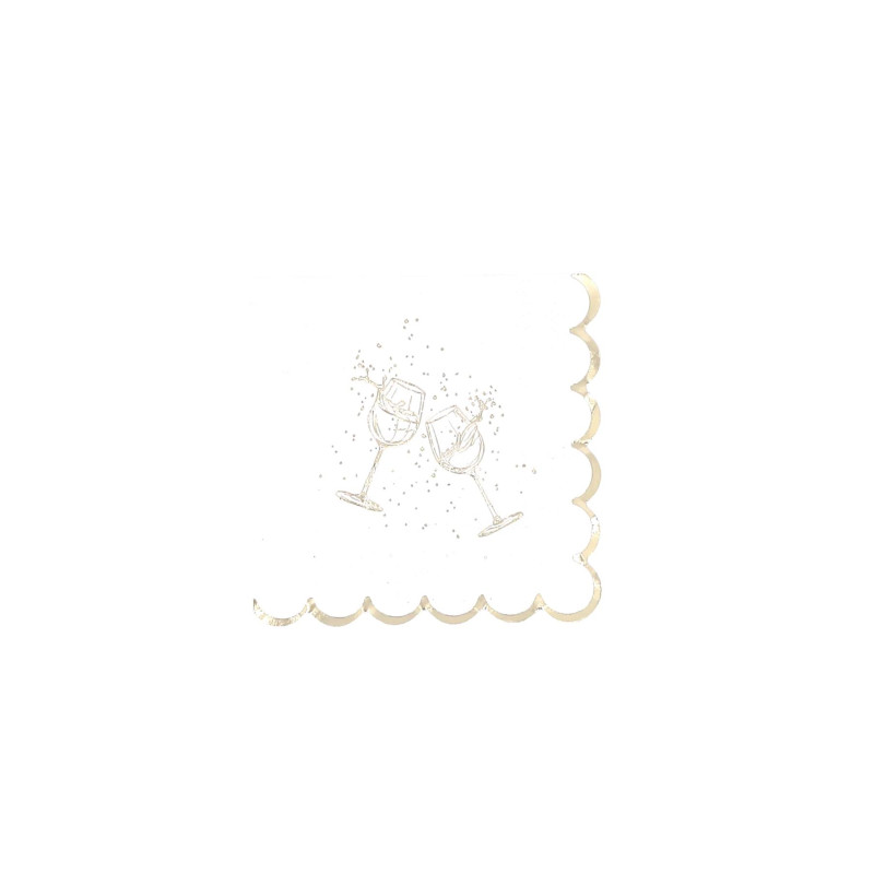 20 SERVIETTES COCKTAIL BUBBLES