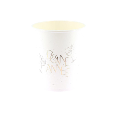 8 GOBELETS BONNE ANNEE BUBBLES