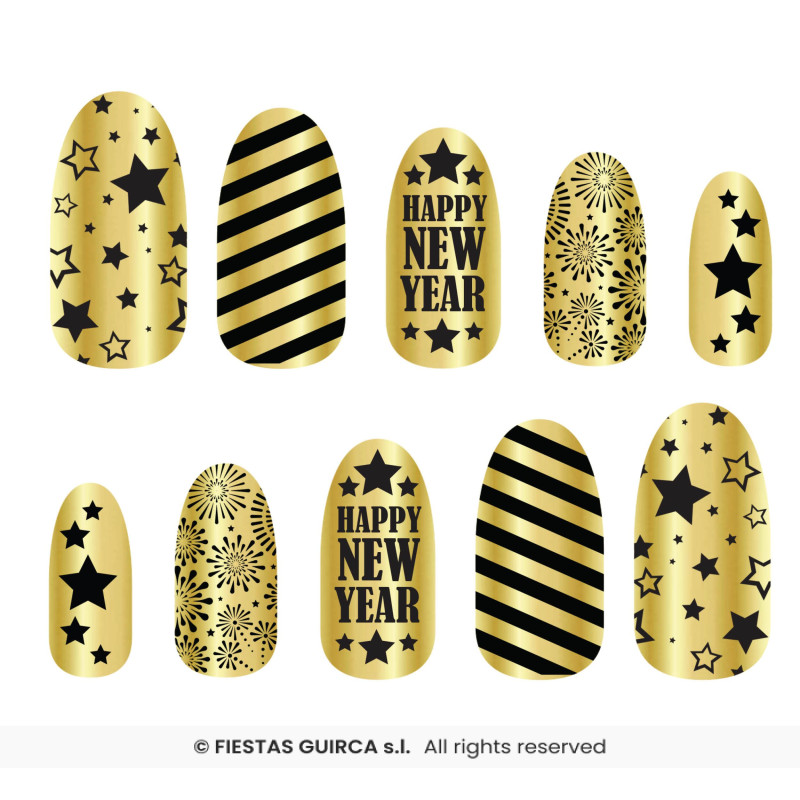 12 ONGLES HAPPY NEW YEAR DORE