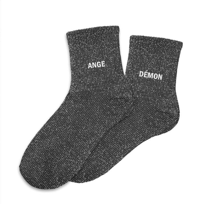 CHAUSSETTES PAILLETTES DUO ANGE/DEMON