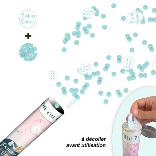 CANON CONFETTIS GENDER REVEAL GARCON