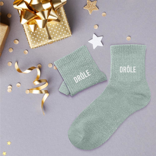 CHAUSSETTES PAILLETTES DROLE