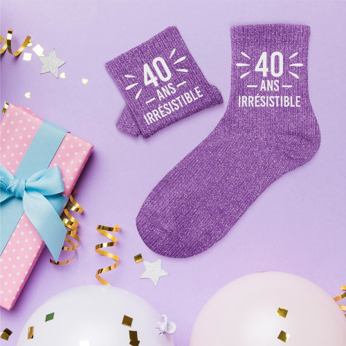 CHAUSSETTES PAILLETTES 40ANS