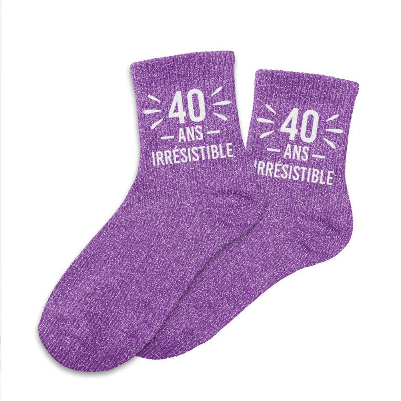 CHAUSSETTES PAILLETTES 40ANS