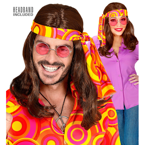 PERRUQUE 70'S DISCO FEVER MARRON
