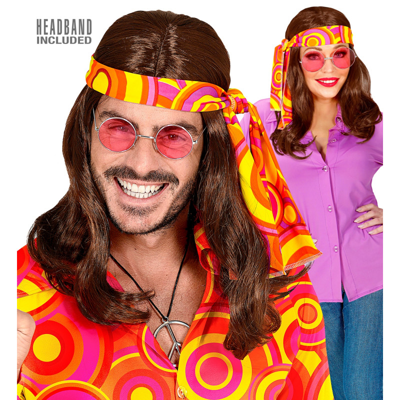 PERRUQUE 70'S DISCO FEVER MARRON