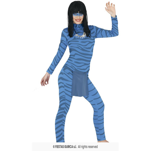 COSTUME FELINE BLEU S
